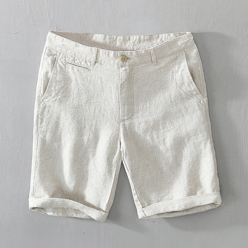 Pure Linen Beach Loose Shorts