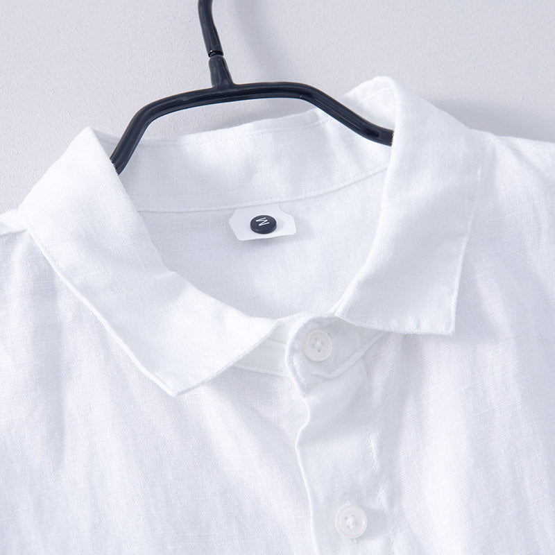 Pure Linen Breathable Casual Short Sleeve Shirt