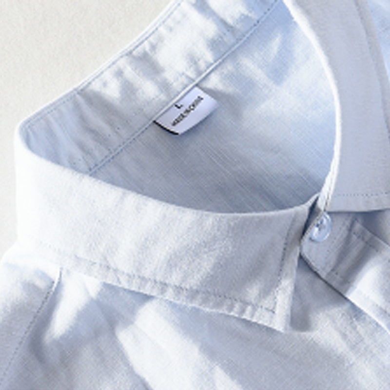 Pure Linen Breathable Casual Short Sleeve Shirt