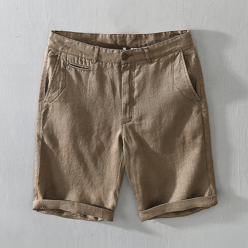 Pure Linen Beach Loose Shorts