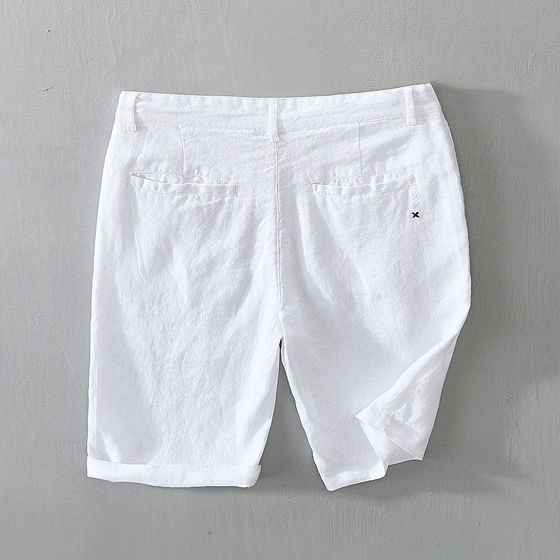 Pure Linen Beach Loose Shorts