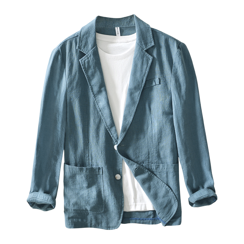 Ramie Casual Solid Color Jacket