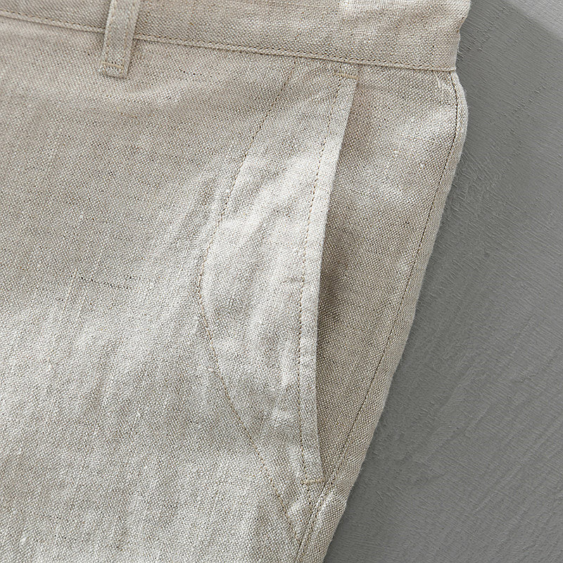 Pure Linen Beach Loose Shorts