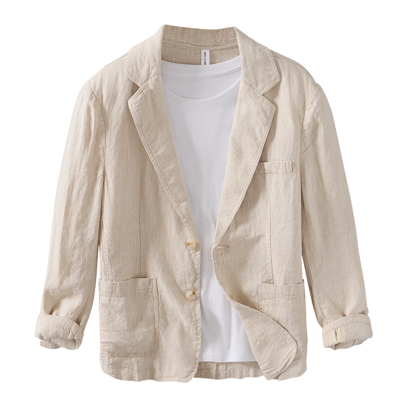 Pure Linen Vintage Business Jacket