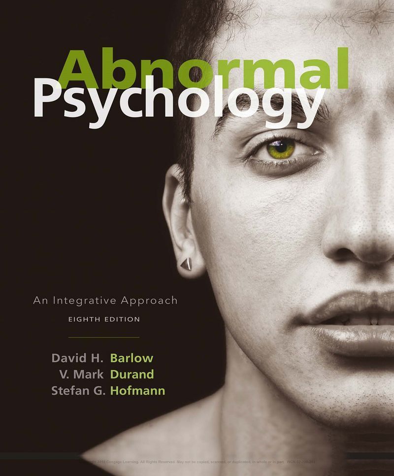 Abnormal Psychology An Integrative Approach 8th Edition