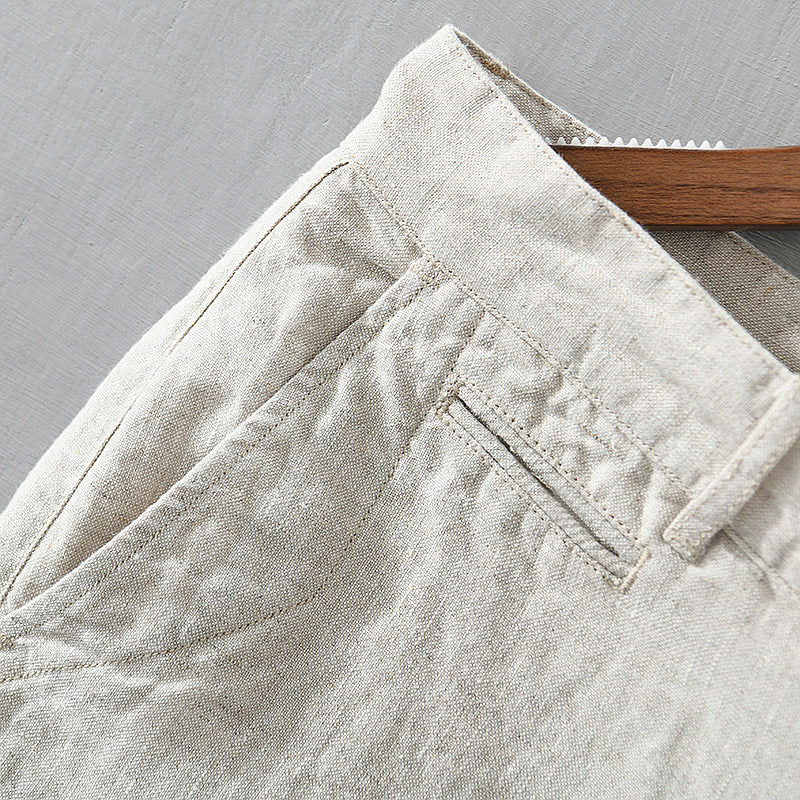 Pure Linen Beach Loose Shorts