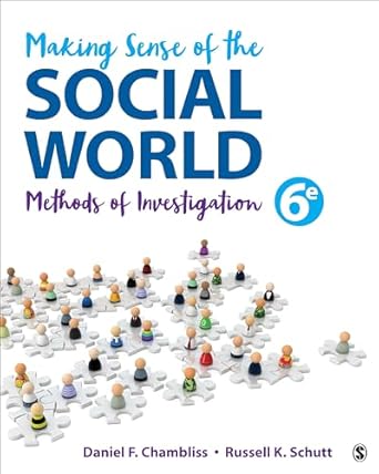 Making Sense of the Social World Methods of Investigation 6th Edition