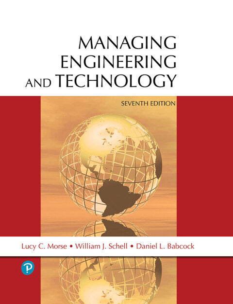 Managing Engineering and Technology 7th Edition