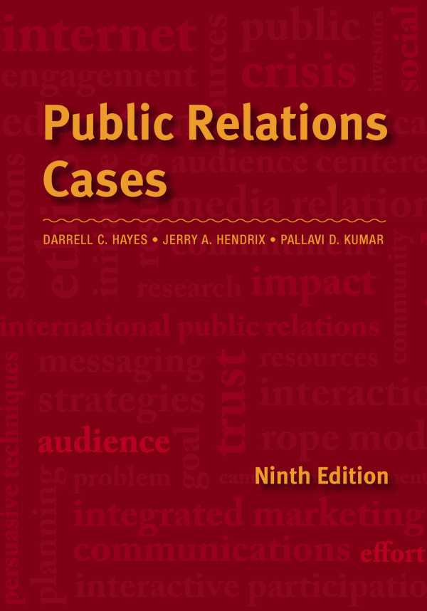 Public Relations Cases 9th Edition