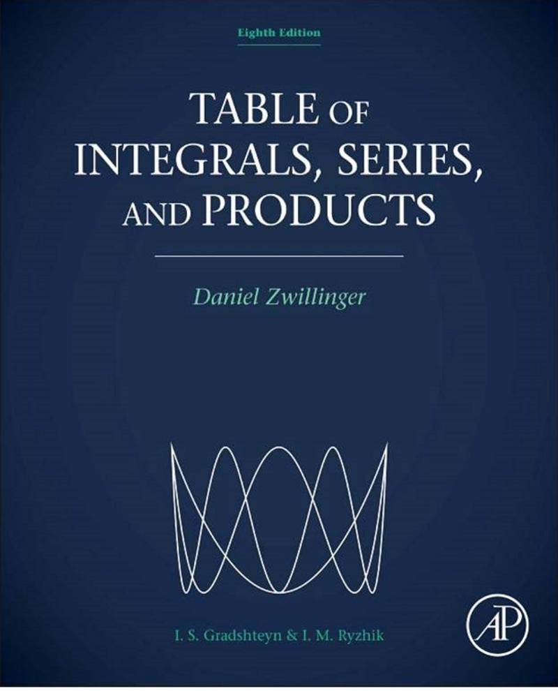 Table of Integrals Series and Products 8th Edition